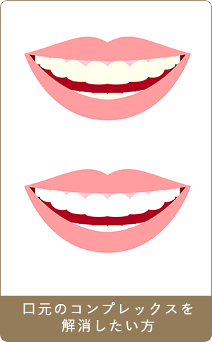 口元のコンプレックスを解消したい方